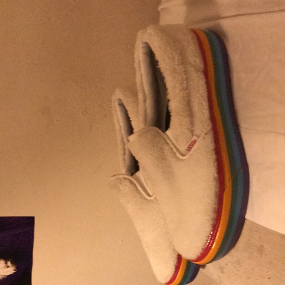 Platform slip on vans! Gently used, wore around house. - Picture 2 of 6